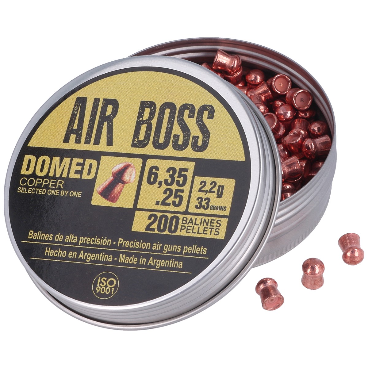 Śrut Apolo Air Boss Domed Copper 6.35mm, 200szt (E30200)